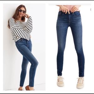 Madewell curvy high rise skinny medium wash jeans size 33
